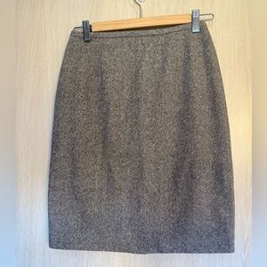 Ann Taylor Brown Textured Skirt